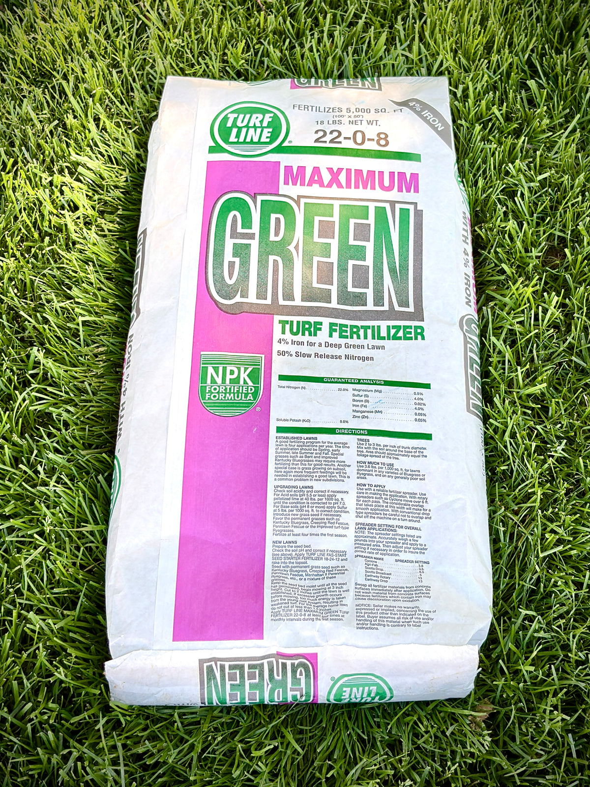 Turf Line Maximum Green 22-0-8 Turf Fertilizer